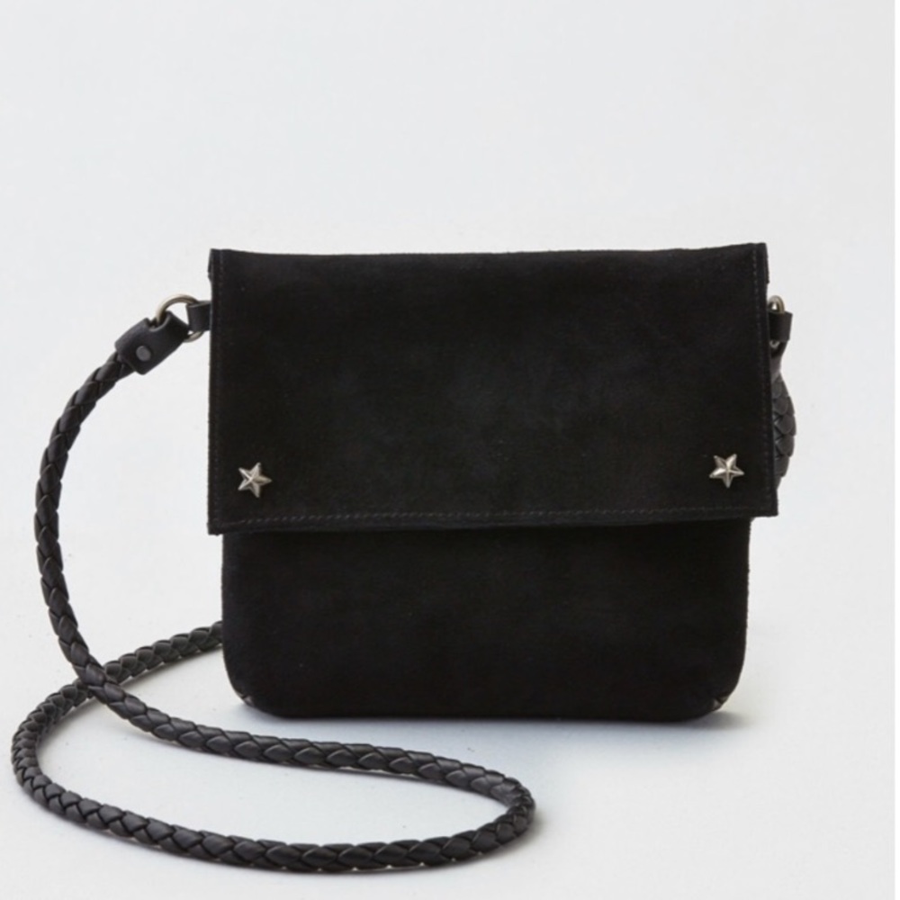 American Eagle Soft Fold Leather Star Studded Crossbody Bag